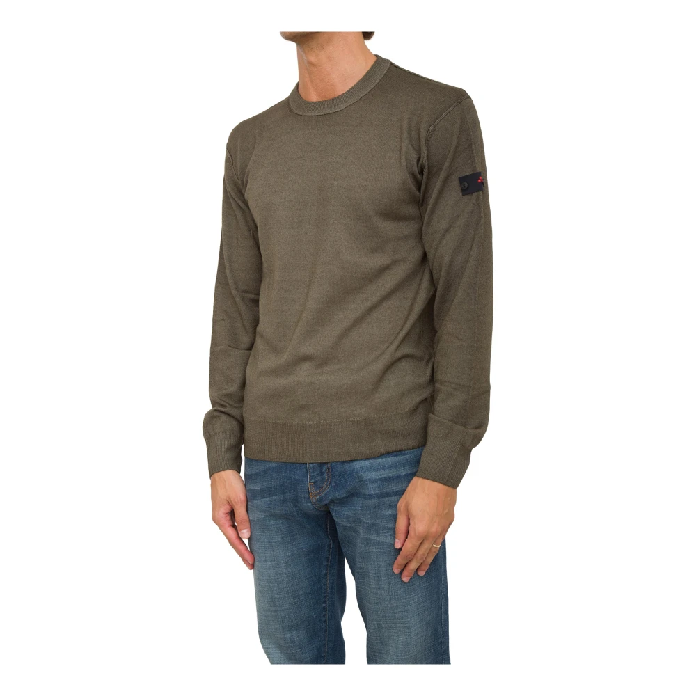 Peuterey Groene Crew Neck Wollen Trui Green Heren