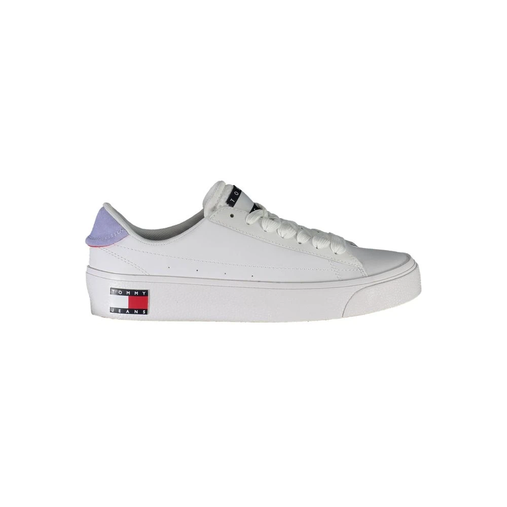 Tommy Hilfiger Women's White Sneakers, 8 Uk, Leather Sneaker