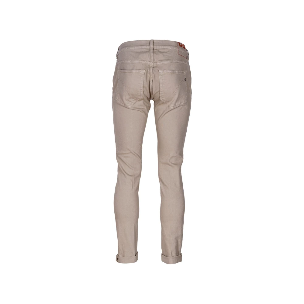 Dondup Slim Fit Heren Jeans Gemaakt in Italië Beige Heren