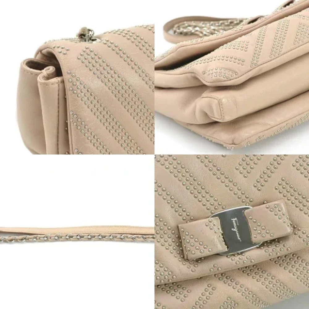 Salvatore Ferragamo Pre-owned Leather shoulder-bags Pink Dames