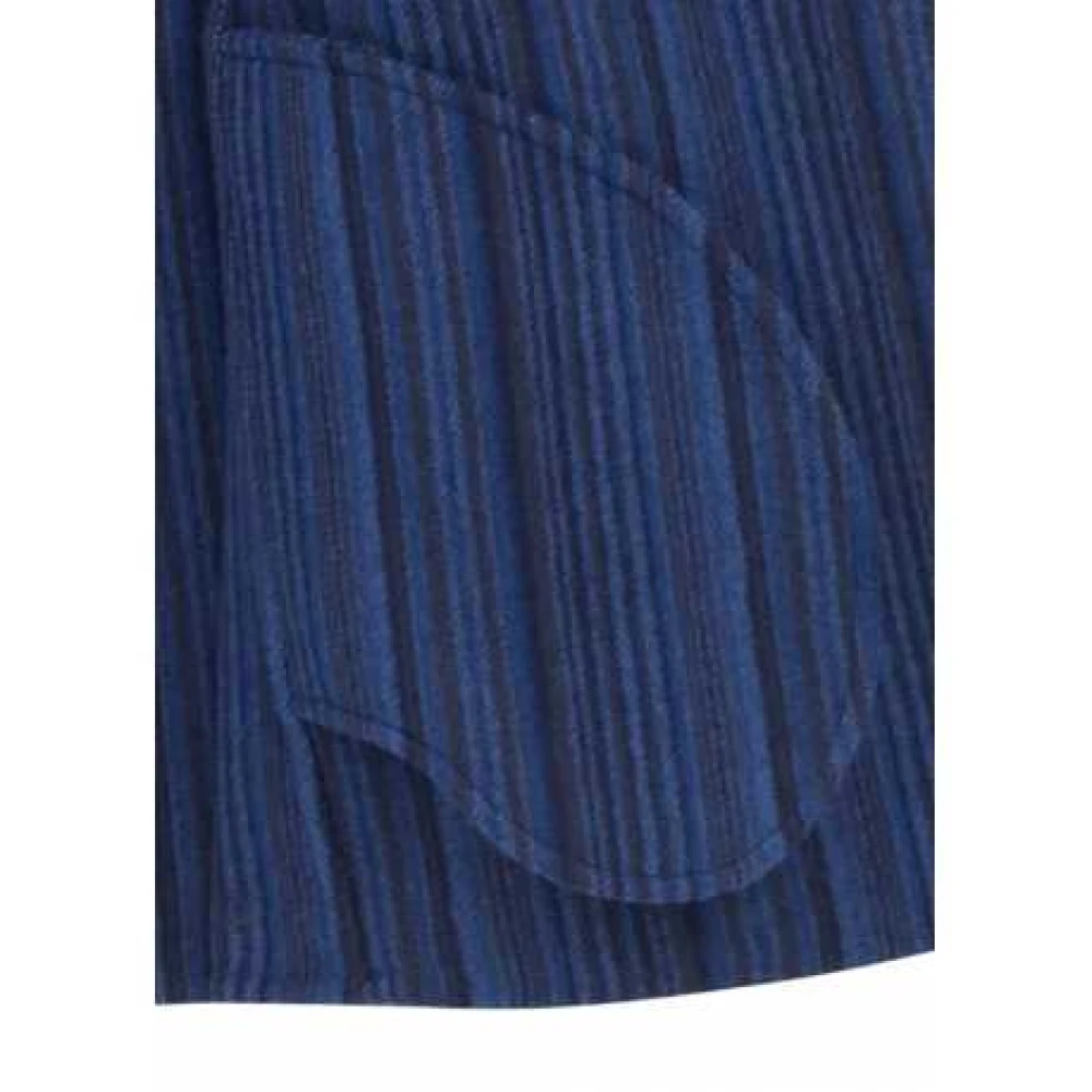 Paul Smith Navy Bayadère Pea Coat Blue Dames