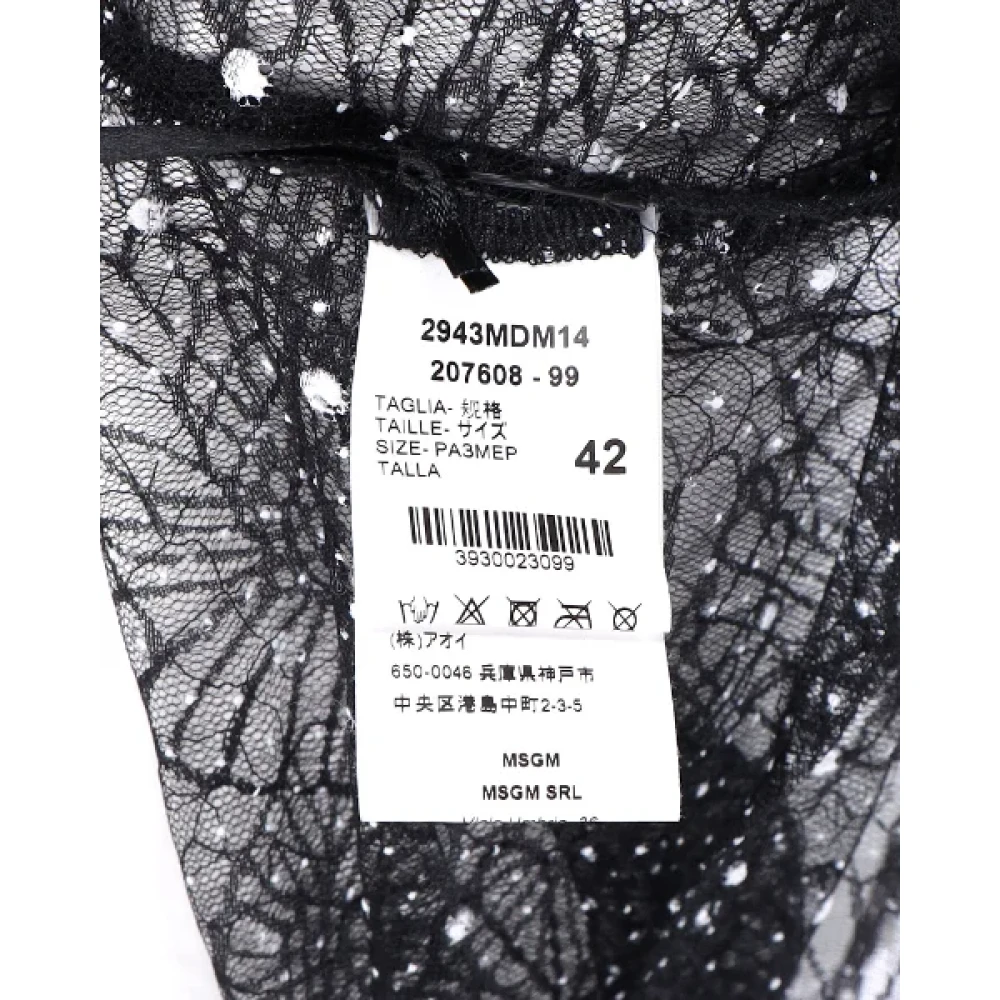 Msgm Polyester tops Black Dames