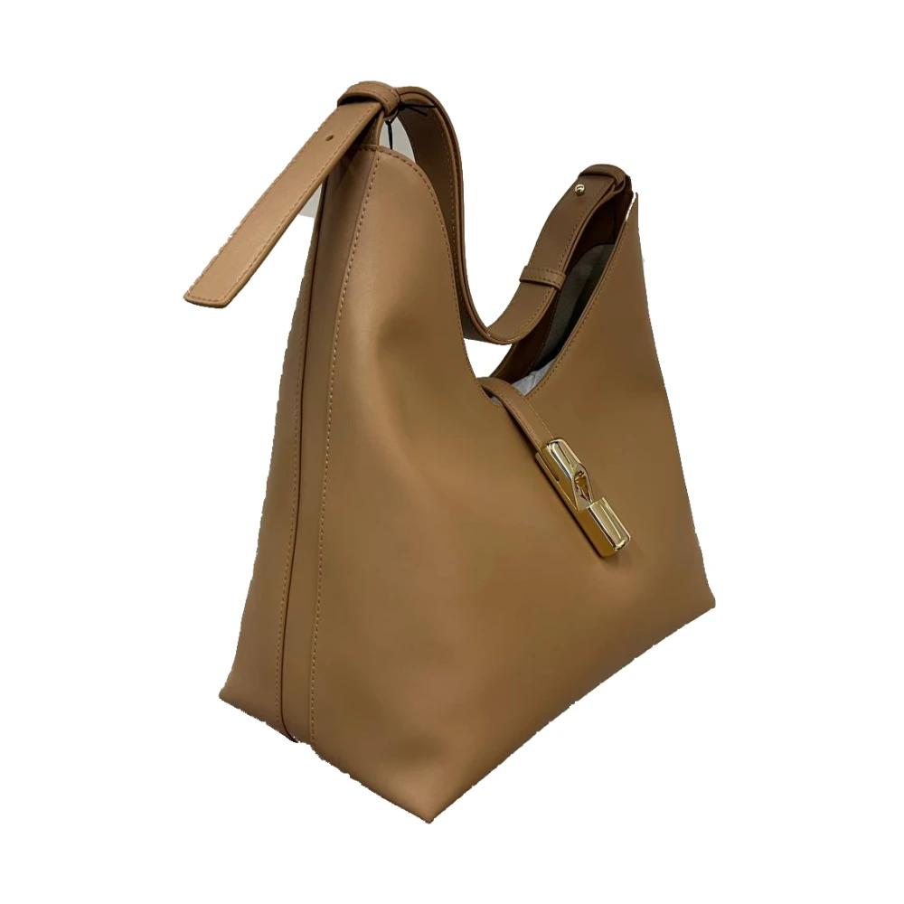 Furla Elegante Druppelvormige Handtas Brown Dames