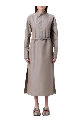 Elegant Skjortklänning Midi med Bä