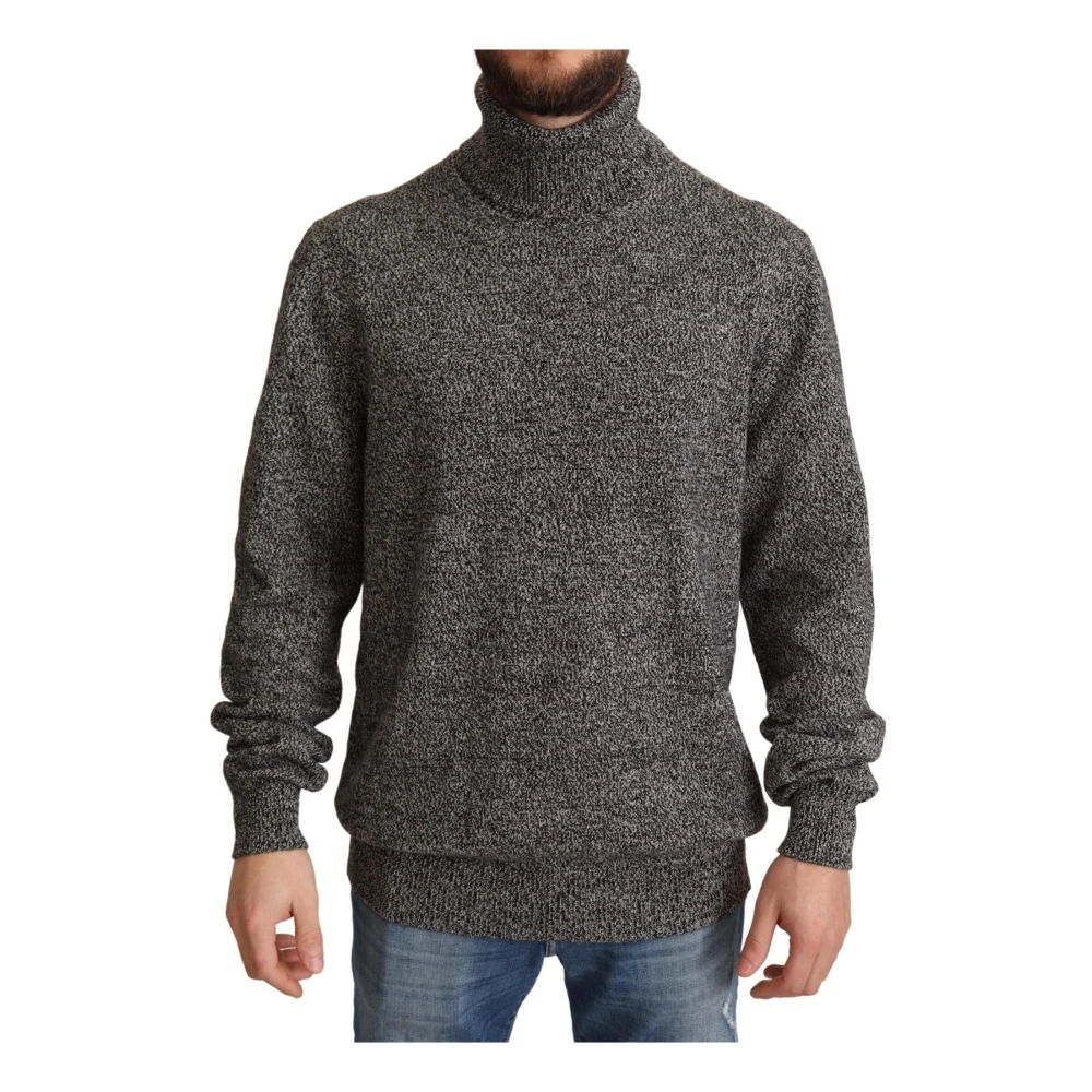 Dolce & Gabbana Luxe Cashmere Turtleneck Sweater Grijs Gray Heren