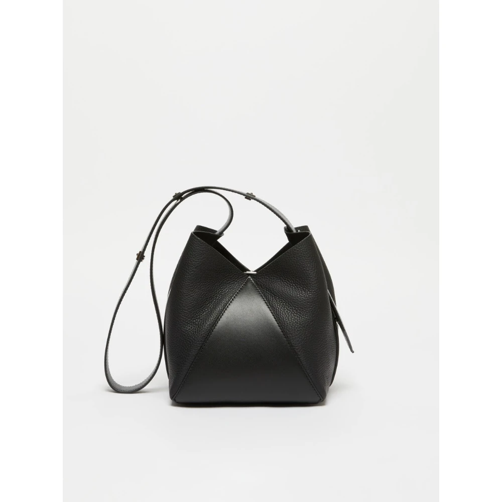 Max Mara Elegante Bucket Tas met Verstelbare Band Black Dames