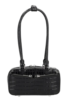 Croc Leather Mini Axelremsväska