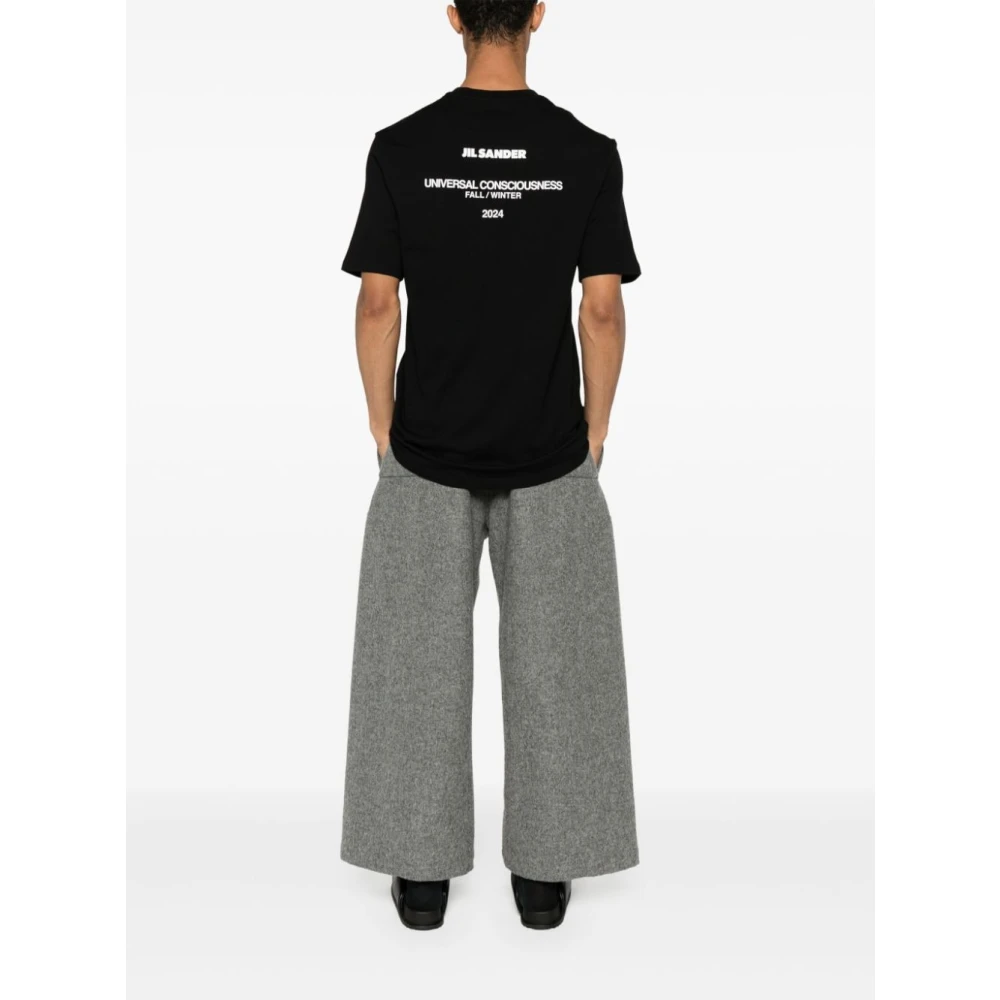 Jil Sander Klassiek Zwart Katoenen T-shirt Black Heren
