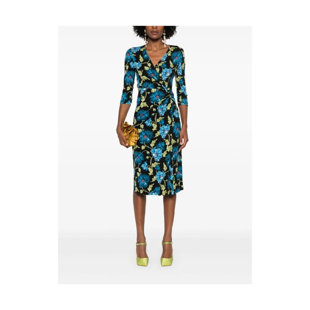 Diane Von Furstenberg Bloemenprint V-hals Jurk Multicolor Dames