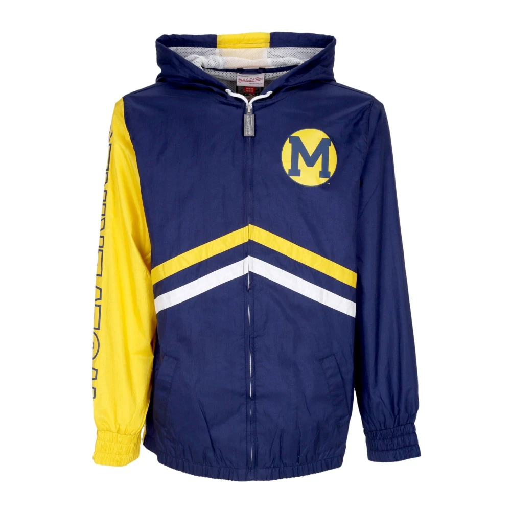 Mitchell & Ness Men's Blue Light Jackets, L, Michigan Wolverines Windbreaker Jacket