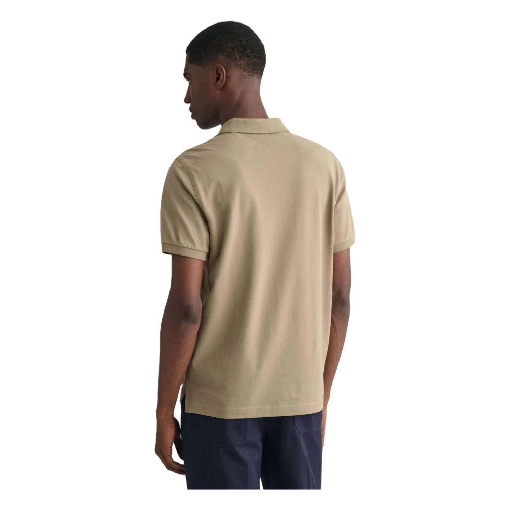 Gant Polo met korte mouwen Brown Heren