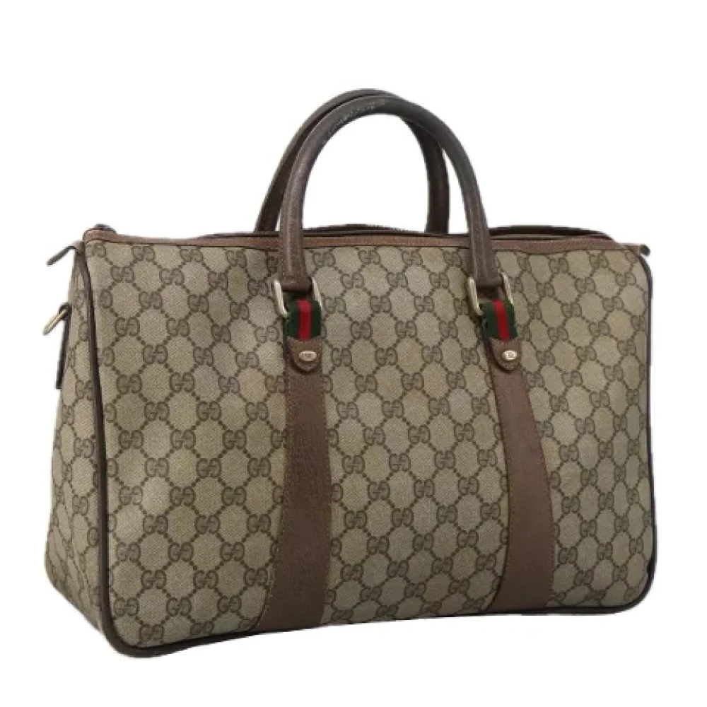 Gucci Vintage Pre-owned Leather handbags Beige Dames