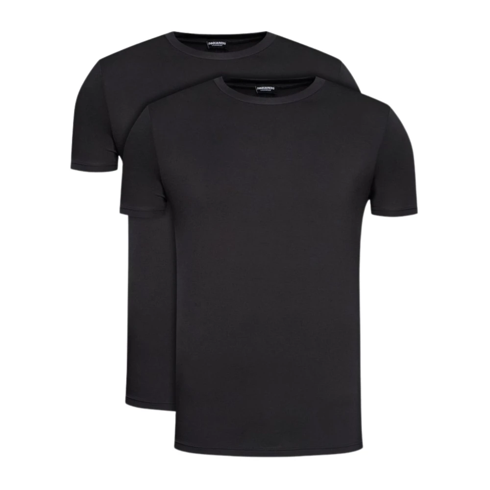 Dsquared2 Zwarte T-shirts en Polos Black Heren