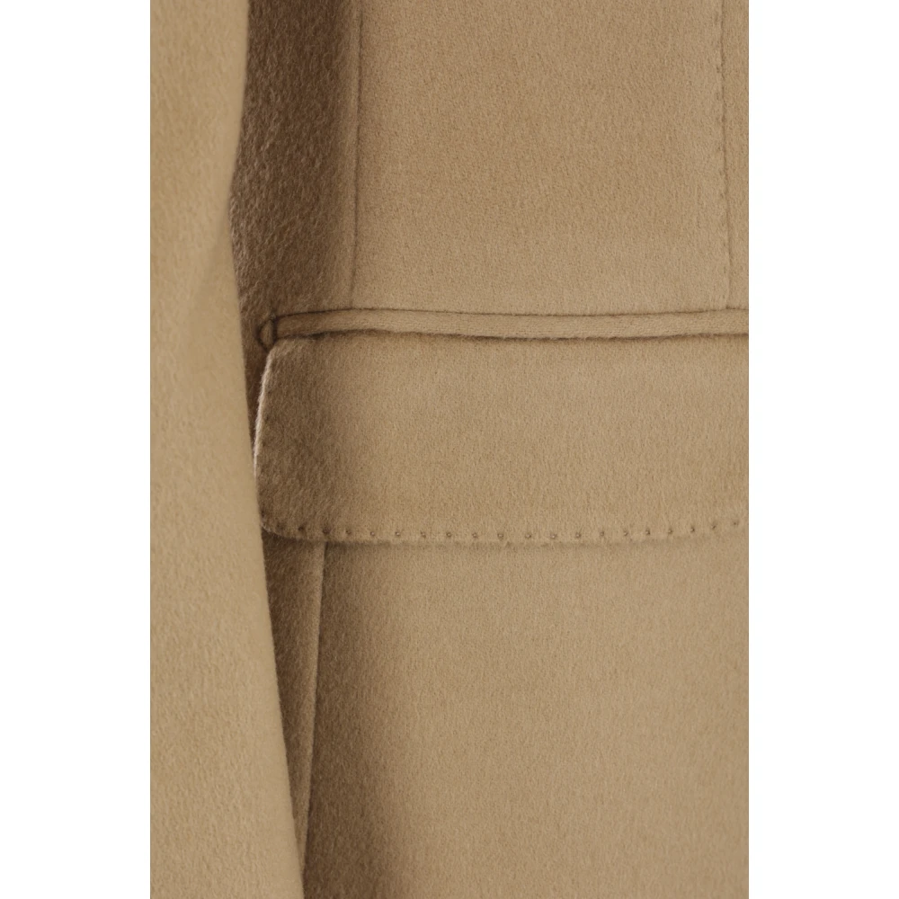 Tagliatore Bruine Dubbelborst Cashmere Jas Brown Dames