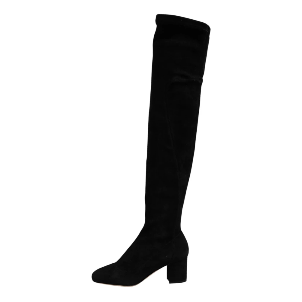 Dolce & Gabbana Damen Schwarz Overknee-Stiefel
