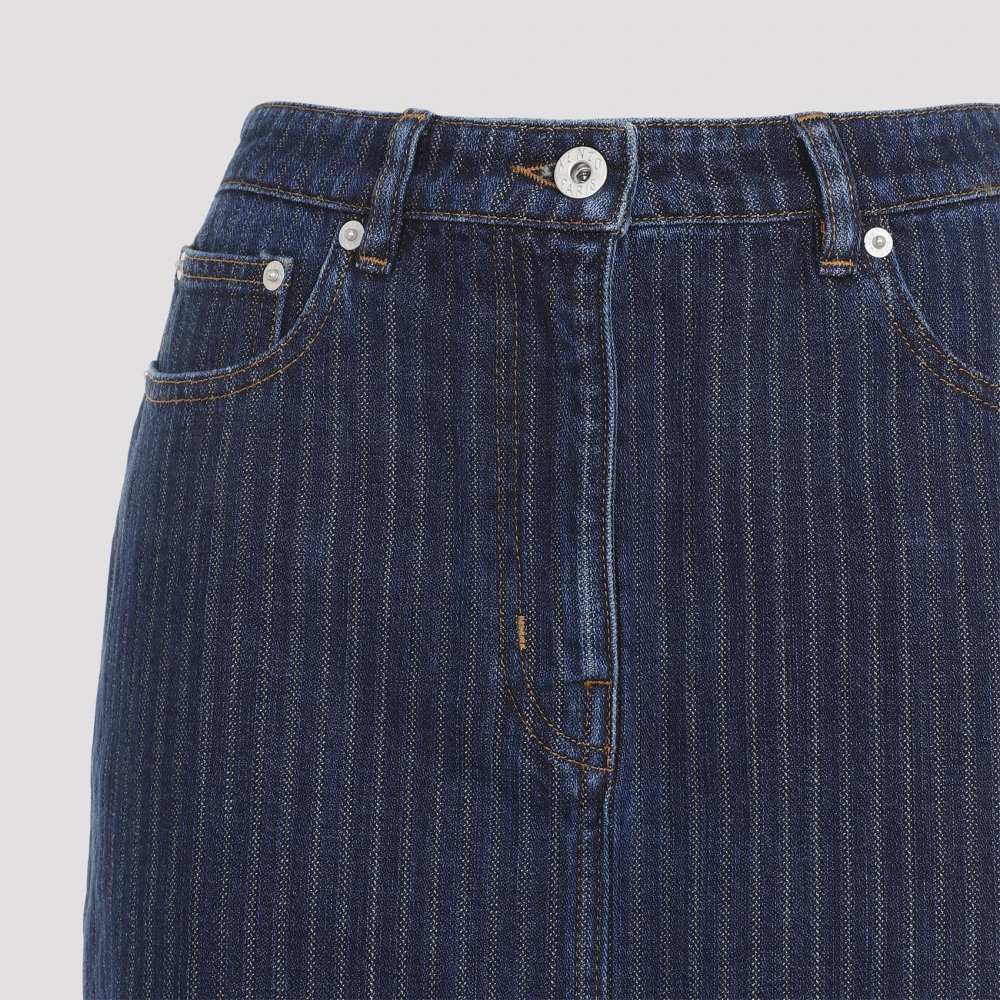 Kenzo Blauwe Katoenen Rok Aw24 Blue Dames