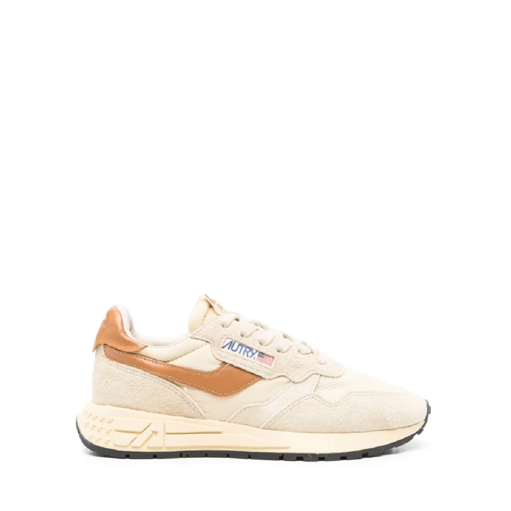 Autry Women's Beige Sneakers, 6 Uk, Casual Trainers For