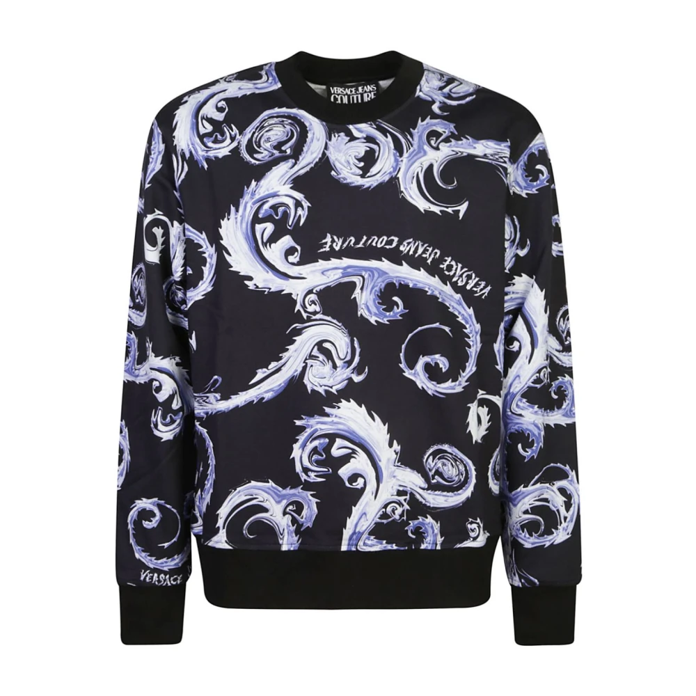 Versace Jeans Couture Zwarte Sweatshirt voor Mannen Aw24 Black Heren
