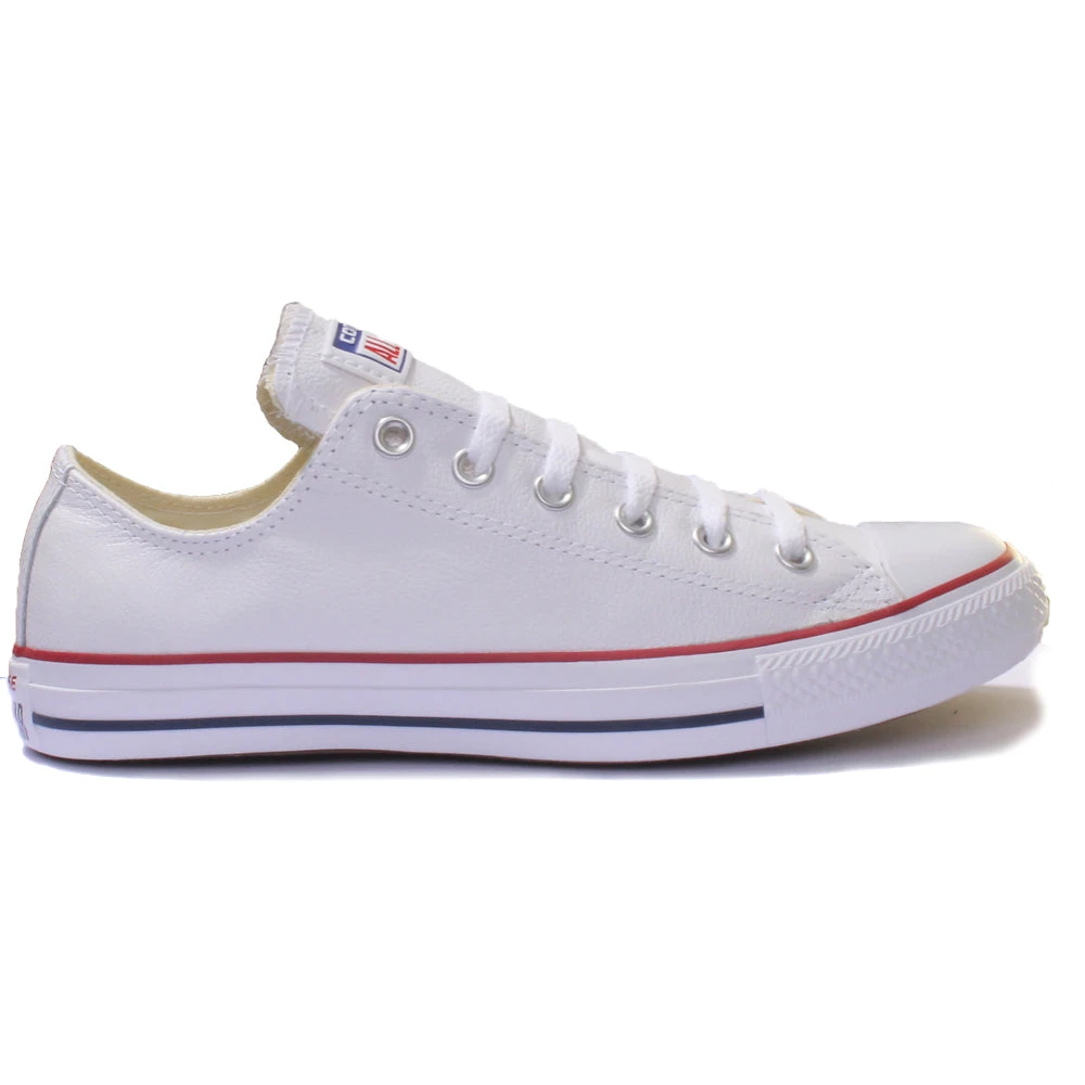 Converse Men's White Leather Low Top Sneaker - Sneakers - 11 Uk - Shoes