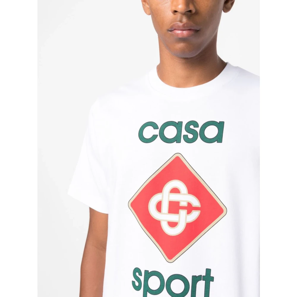 Casablanca Crewneck T-shirt White Heren