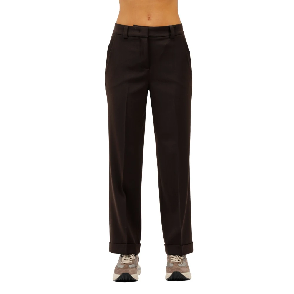 Via Masini 80 Stretch gabardine broek Brown Dames