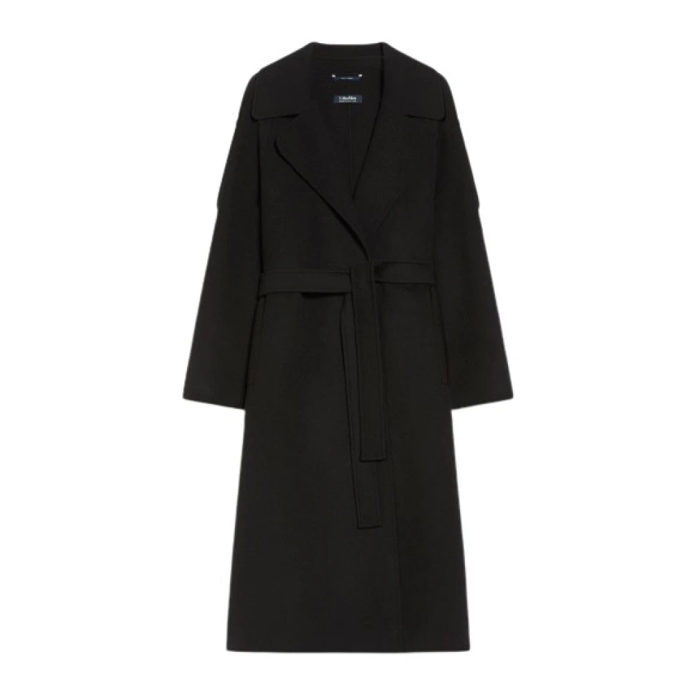 Max Mara Luxe Wol Wikkeljas Black Dames