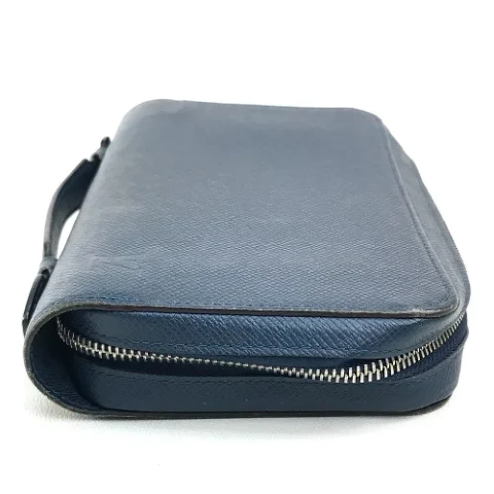 Louis Vuitton Vintage Pre-owned Leather wallets Blue Heren