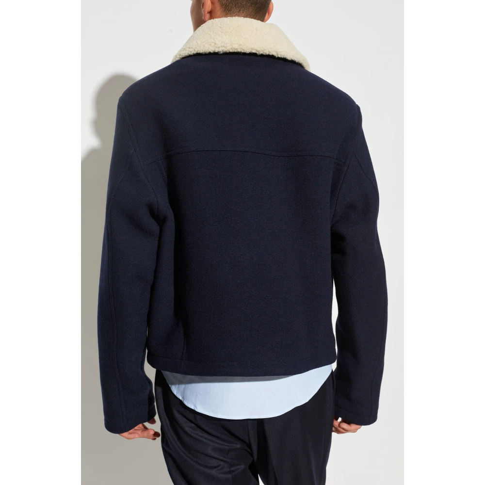 Ami Paris Wollen jas Blue Heren