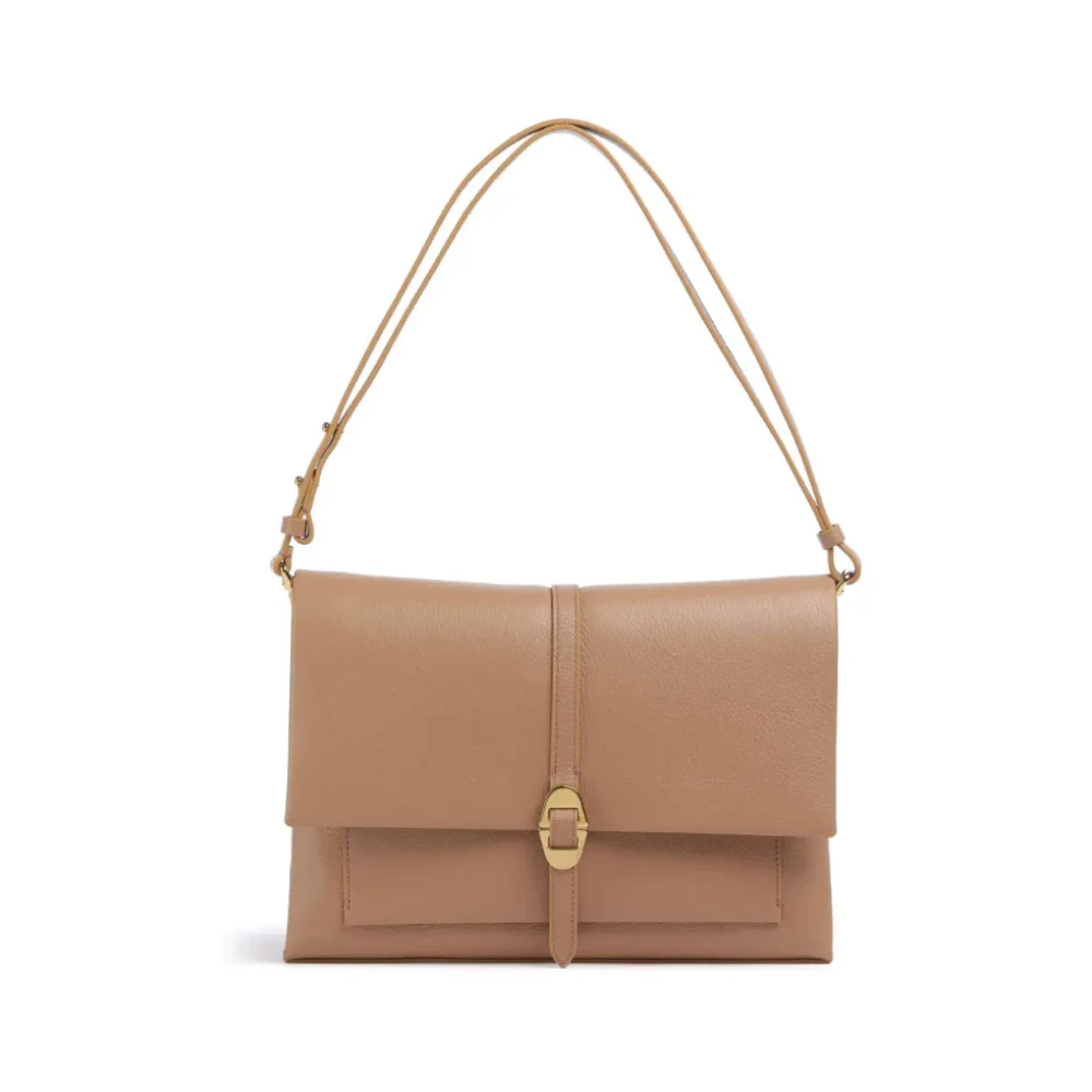 Coccinelle Women's Brown Shoulder Bags, One Size, Leather Shoulder Bag
