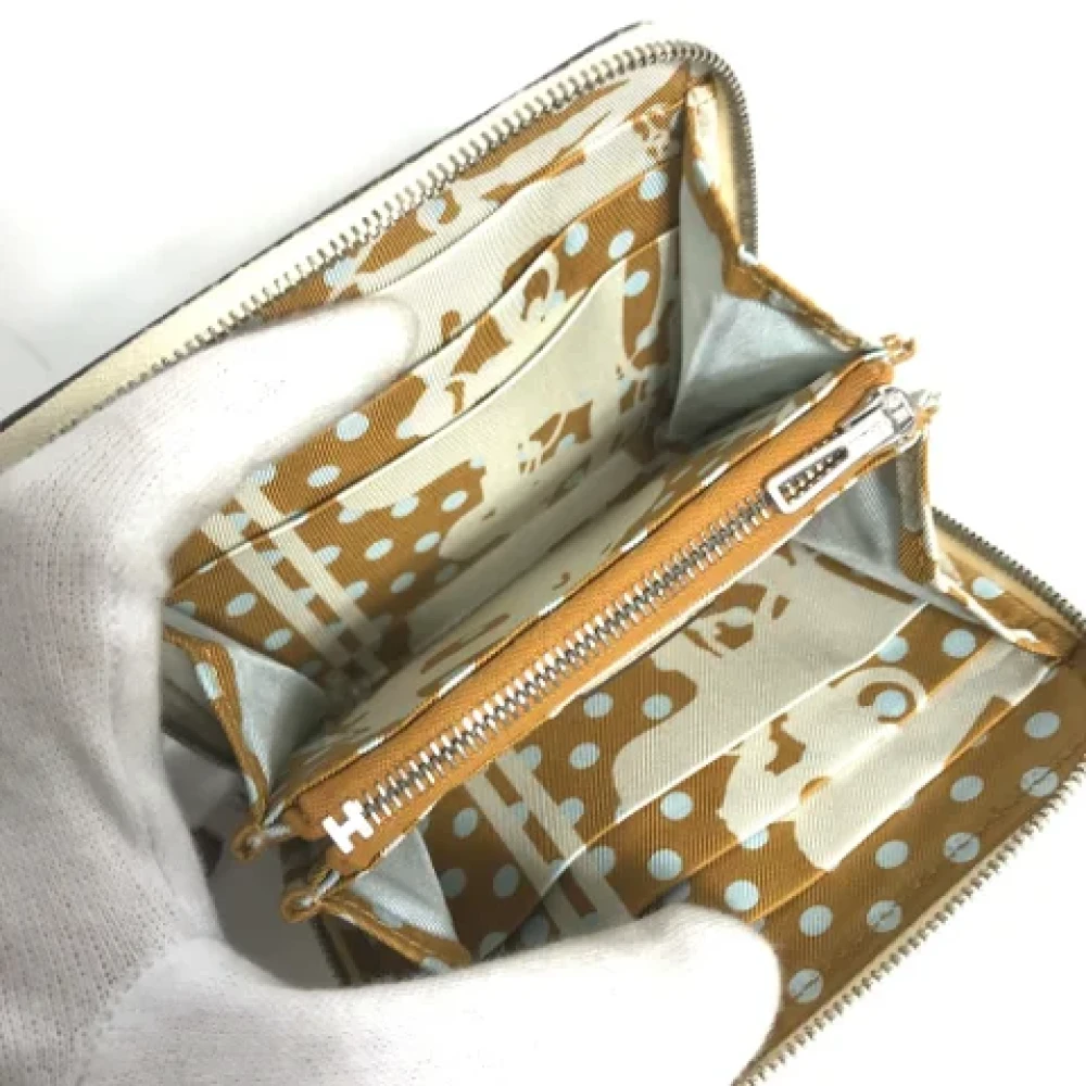 Hermès Vintage Pre-owned Leather wallets White Dames