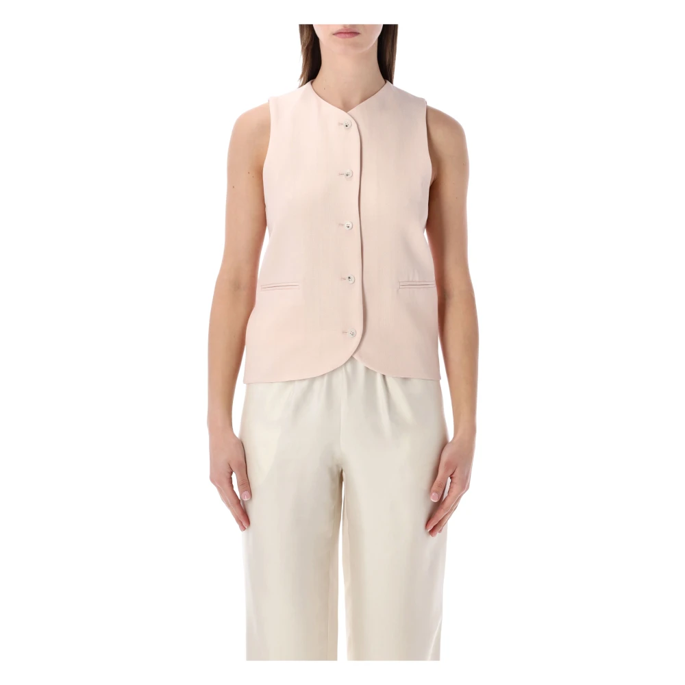 Loulou Studio Women's Pink Waistcoats, Xs, Paco Tailored Vest