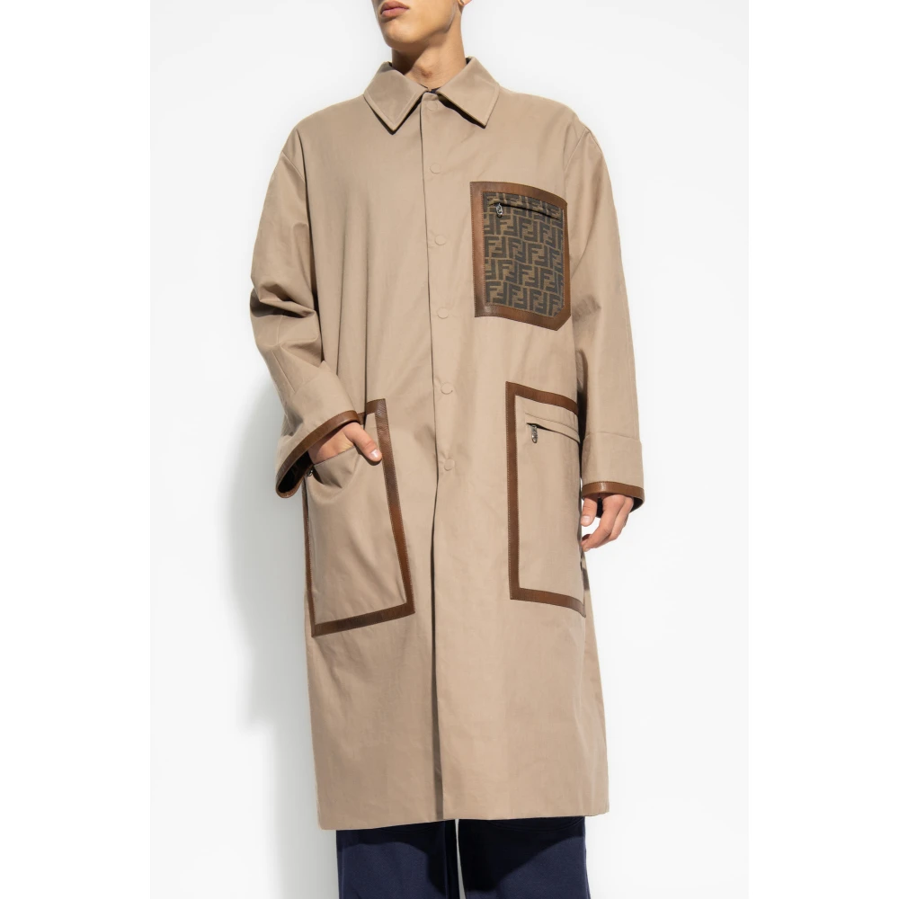Fendi Omkeerbare jas Beige Heren