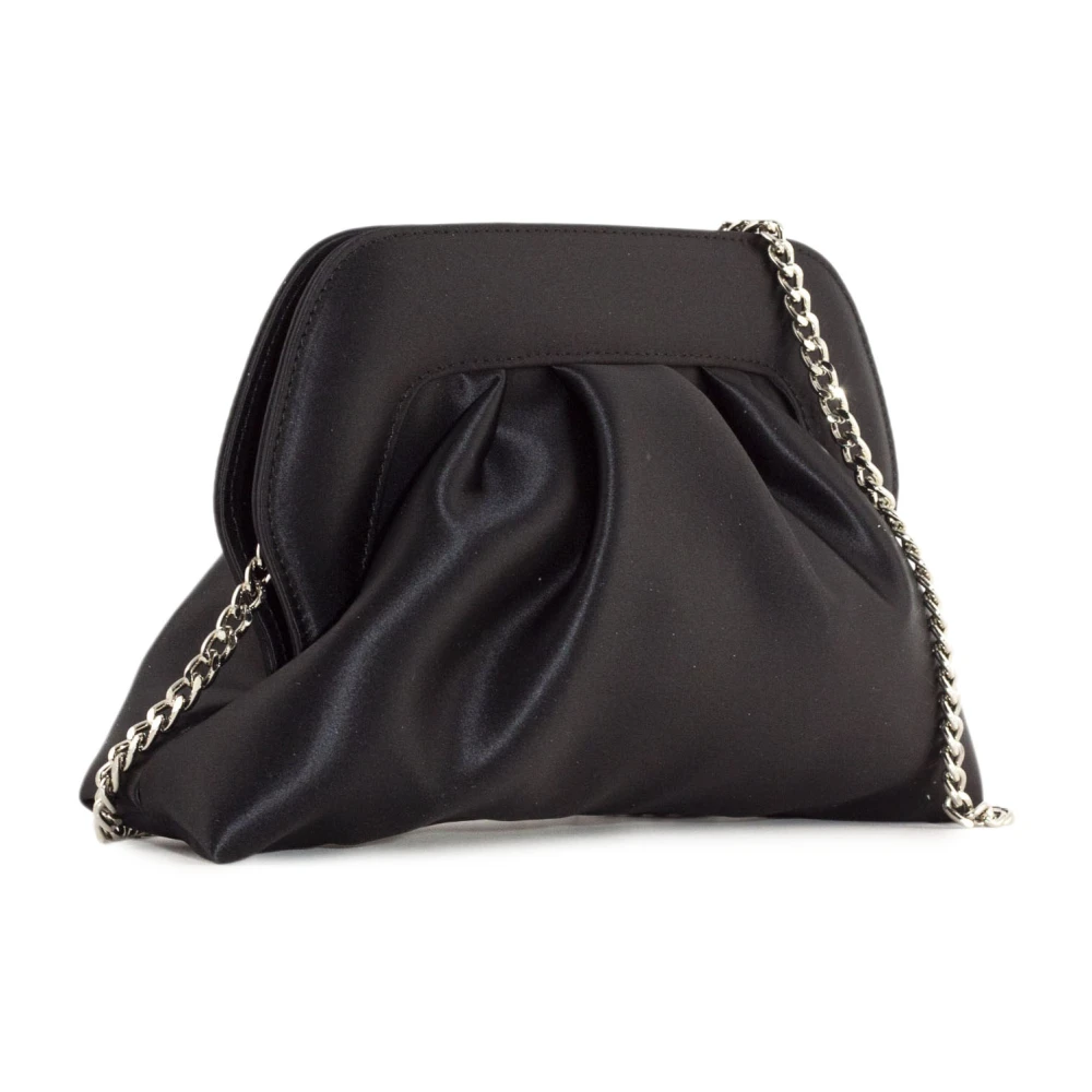 Roberto Festa Zwarte satijnen Ophelia tas Black Dames