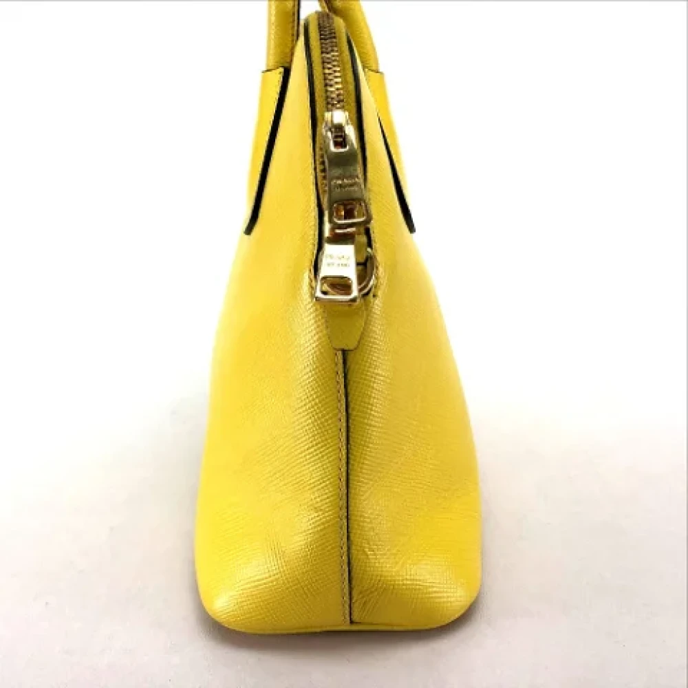 Prada Vintage Pre-owned Leather prada-bags Yellow Dames