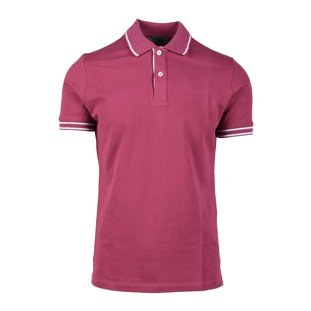 Ferrante Bomull Elastan Polo Skjorta Pink, Herr