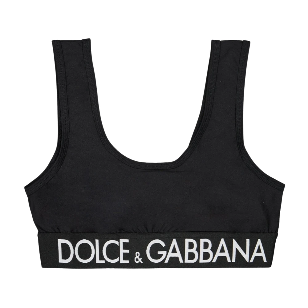 Dolce & Gabbana Logo Bralette Black Dames