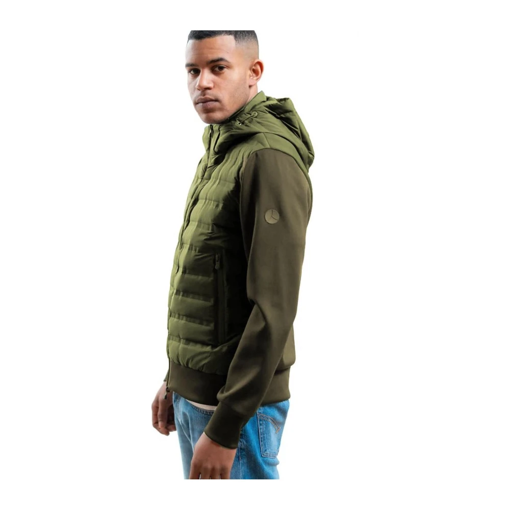 People of Shibuya Groene Gewatteerde Hoodie met Koord Green Heren