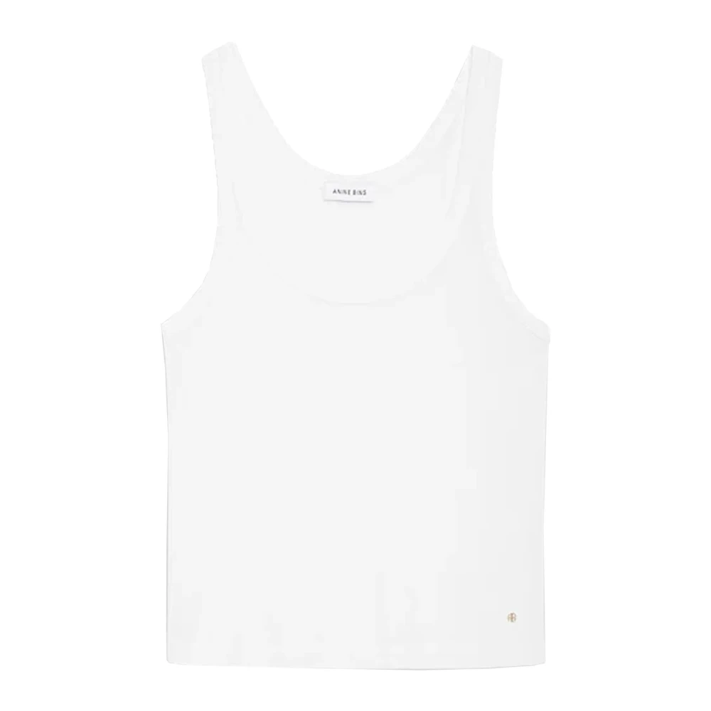 Anine Bing Off White Tank Top Brine Model White Dames