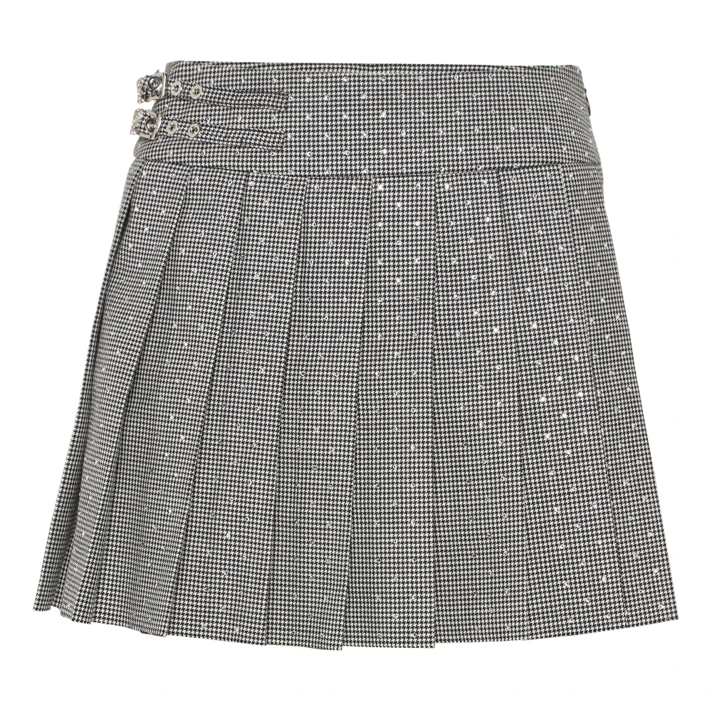 Philipp Plein Donna Nero Mini Gonna Pied De Poule