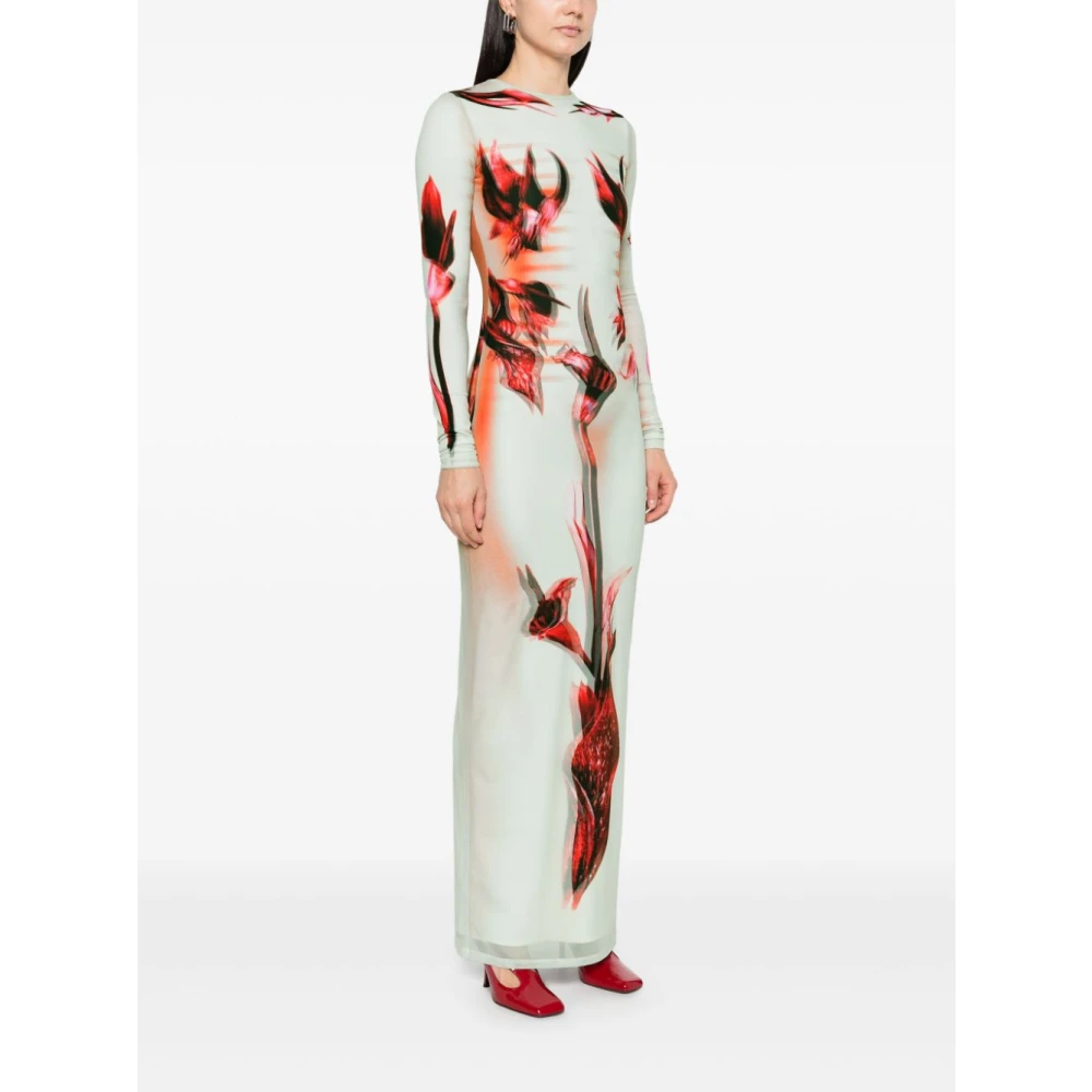 Jean Paul Gaultier Gedrukte Jurk met Lange Mouwen Multikleur Multicolor Dames