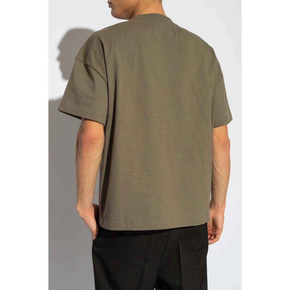 Jil Sander T-shirt met logo Green Heren