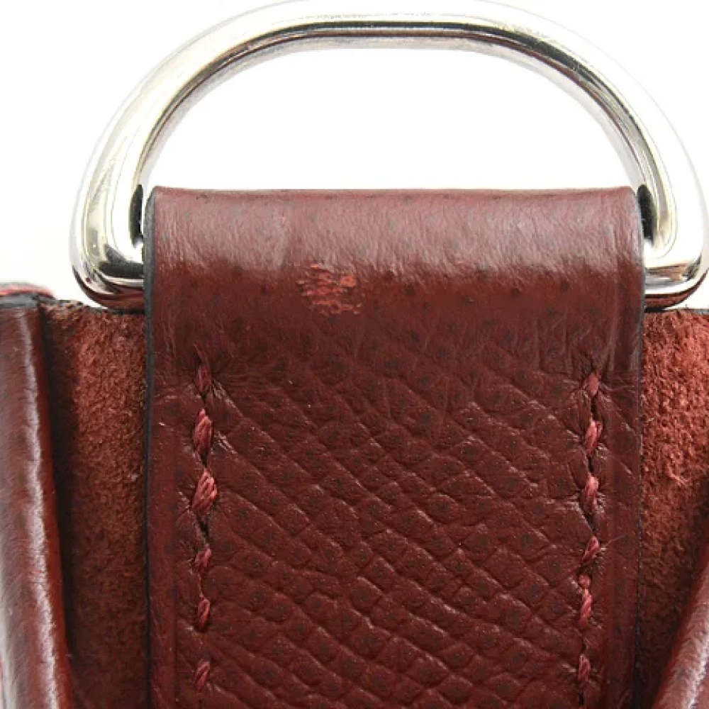 Hermès Vintage Pre-owned Leather crossbody-bags Red Dames