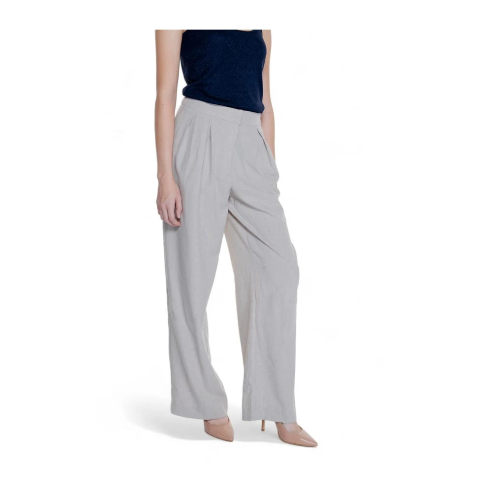 Vila Elegante Palazzo Broek met Spandex Beige Dames