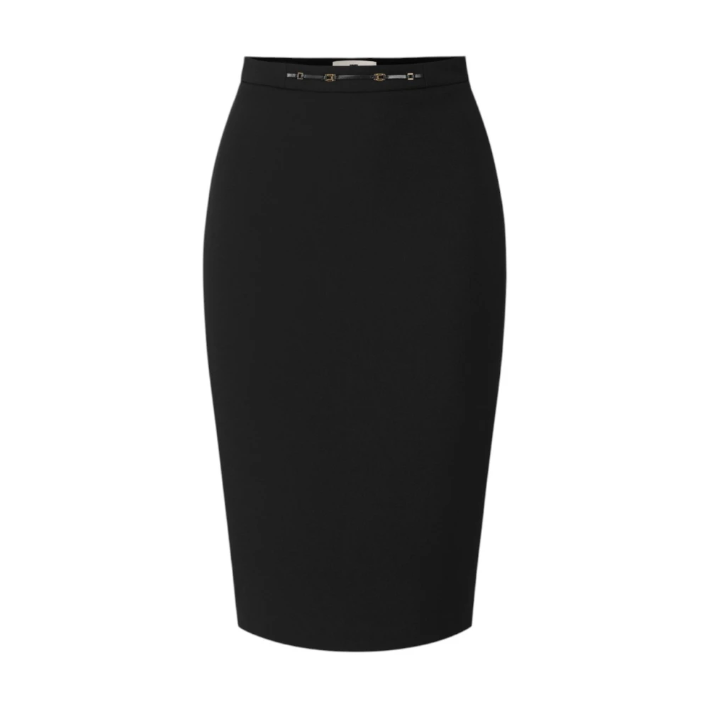 Elisabetta Franchi 110 Gonna Dettaglio Gioiello Nero - Immagine 6