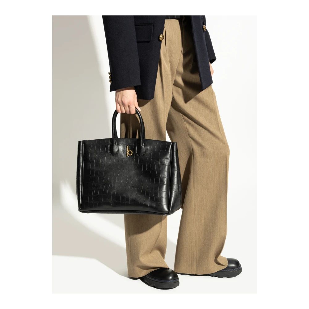 Burberry Rockende Medium shopper tas Black Dames