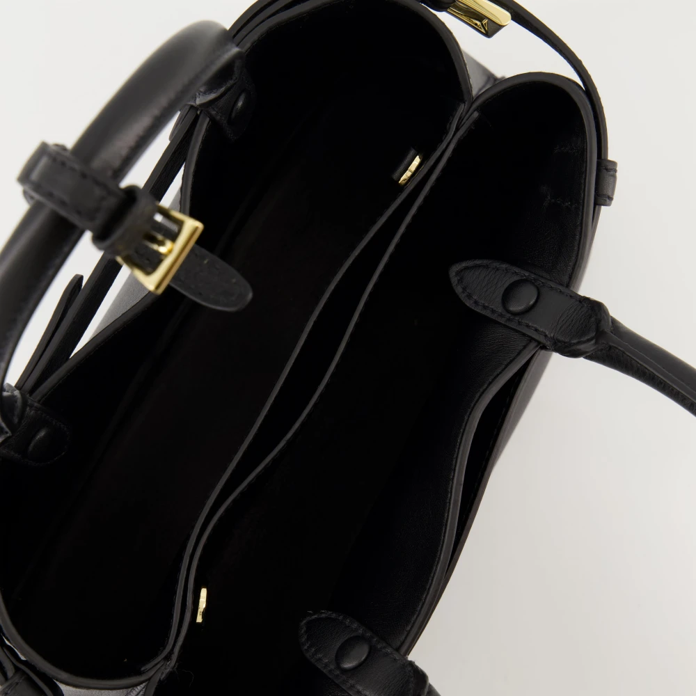 Prada Zwarte leren schoudertas gesp Black Dames