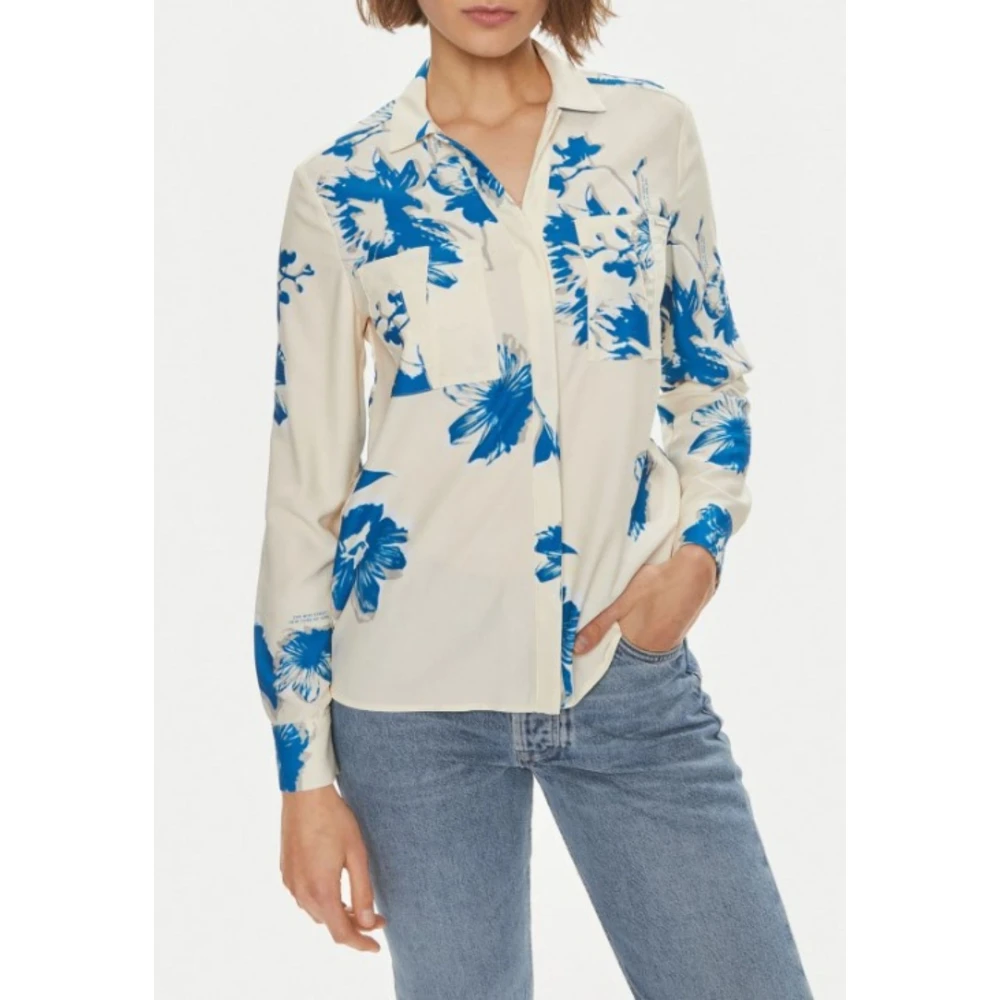 Calvin Klein Zakblouse Lange Mouw Vrouw Beige Dames