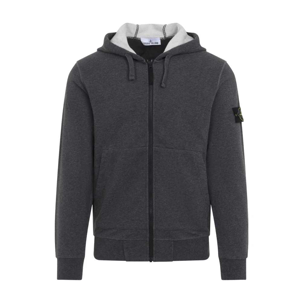 Stone Island Grijze Sweatshirt met Tonal Hood Gray Heren