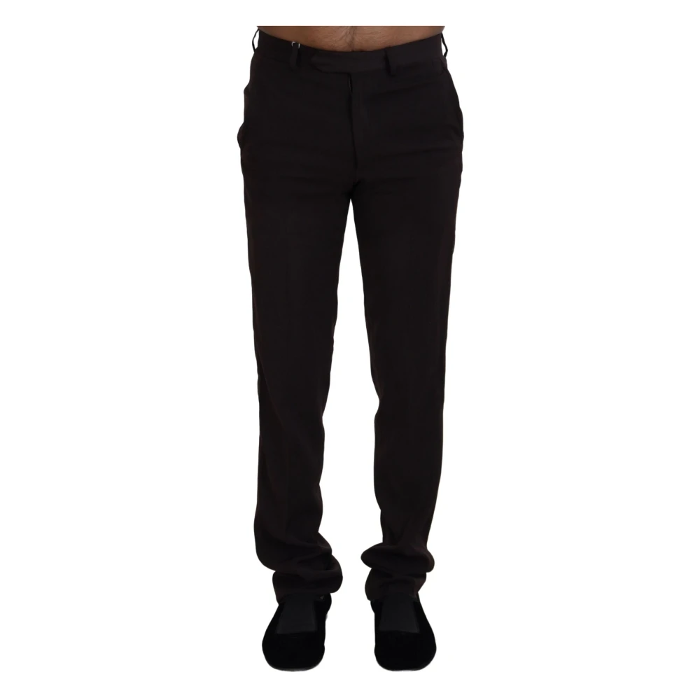 Bencivenga , Slim-Fit Trousers, Female, Brown, S, Straight Fit Formal Trousers