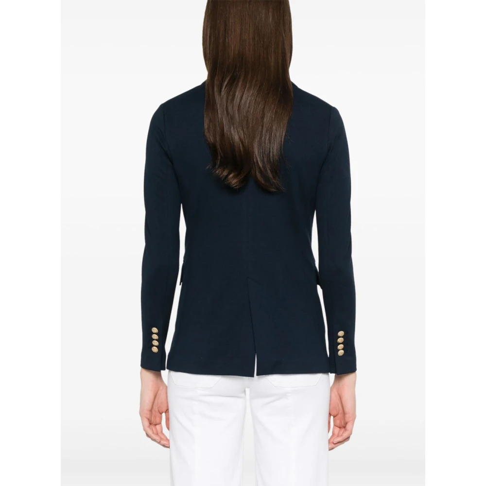 Circolo 1901 Blauwe Jas met Voorknoopsluiting Blue Dames